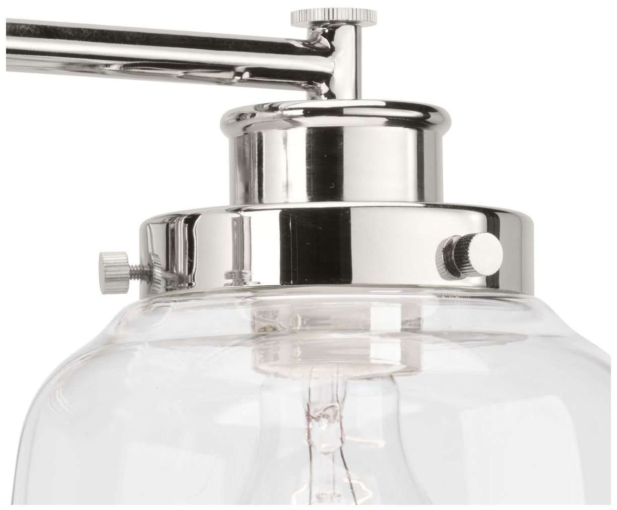 Image 5 Judson Collection Three-Light Clear Glass Farmhouse Bath Vanity Light more views