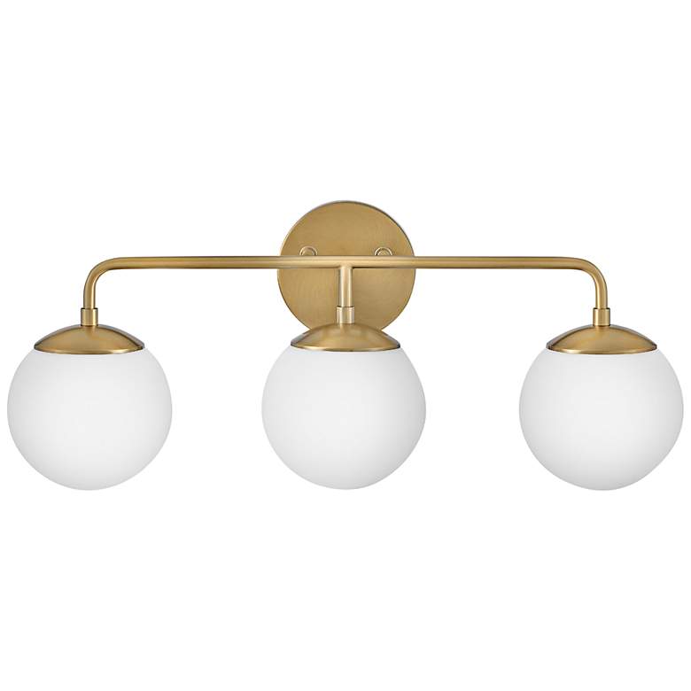 Image 1 Julep 24" Wide Lacquered Brass 3-Light Vanity Bath Light