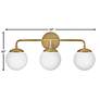 Julep 24" Wide Lacquered Brass 3-Light Vanity Bath Light