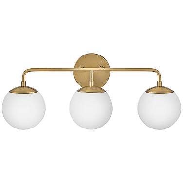 Julep 24" Wide Lacquered Brass 3-Light Vanity Bath Light