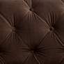 Jules 90"W Chocolate Brown Velvet Tufted Chesterfield Sofa in scene
