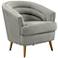 Jules Light Gray Velvet Tufted Accent Chair