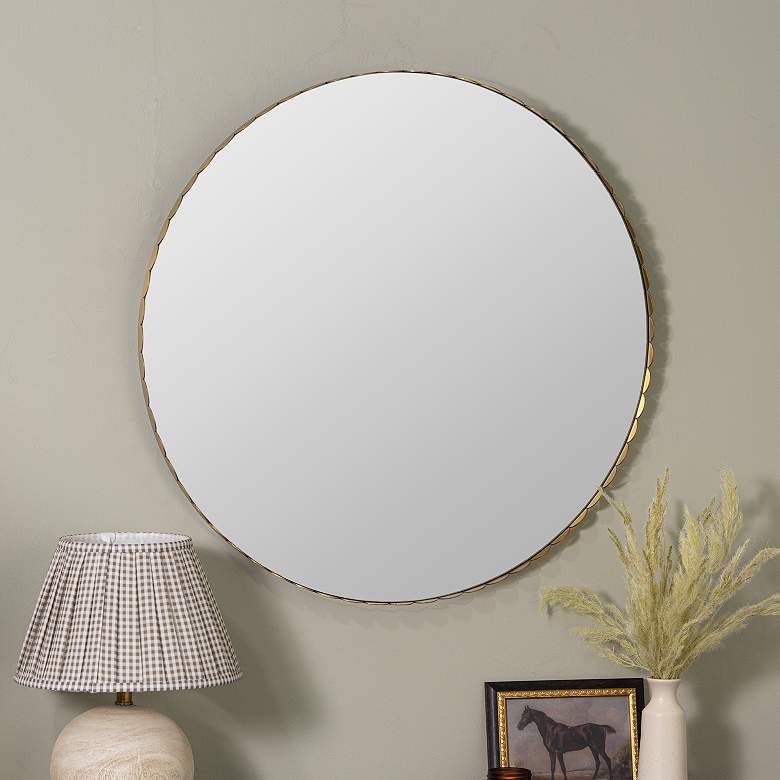 Image 1 Jules Round Gold Wall Mirror