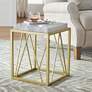 Thumbnail1 of Julia 15 1/2" Wide Gold and Marble Accent Table
