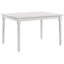 Julia 47 1/2" Wide White Wood Rectangular Dining Table in scene