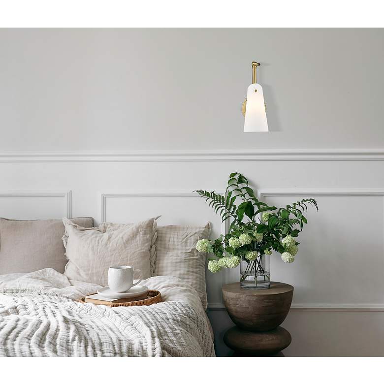 Image 3 Julia 5 1/4" High Modern Gold Adjustable Wall Sconce more views