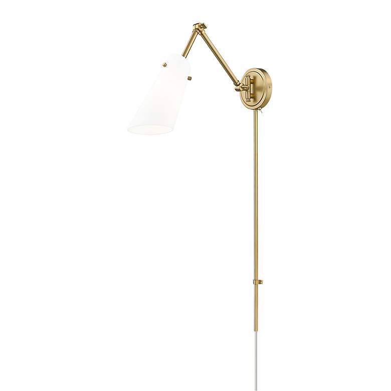 Image 6 Julia 5 1/4" High Modern Gold Adjustable Wall Sconce more views