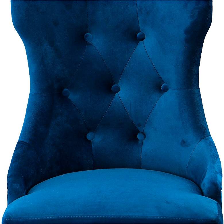 Image 3 Julia Blue Velvet Fabric Tufted Dining Chair more views