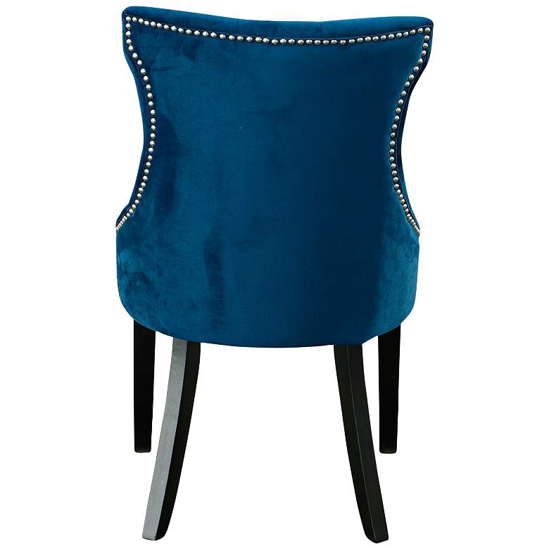 Image 5 Julia Blue Velvet Fabric Tufted Dining Chair more views