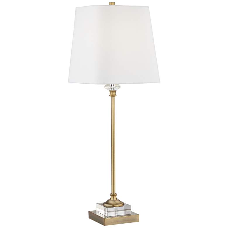 Julia Gold and Crystal Buffet Table Lamp with Table Top Dimmer