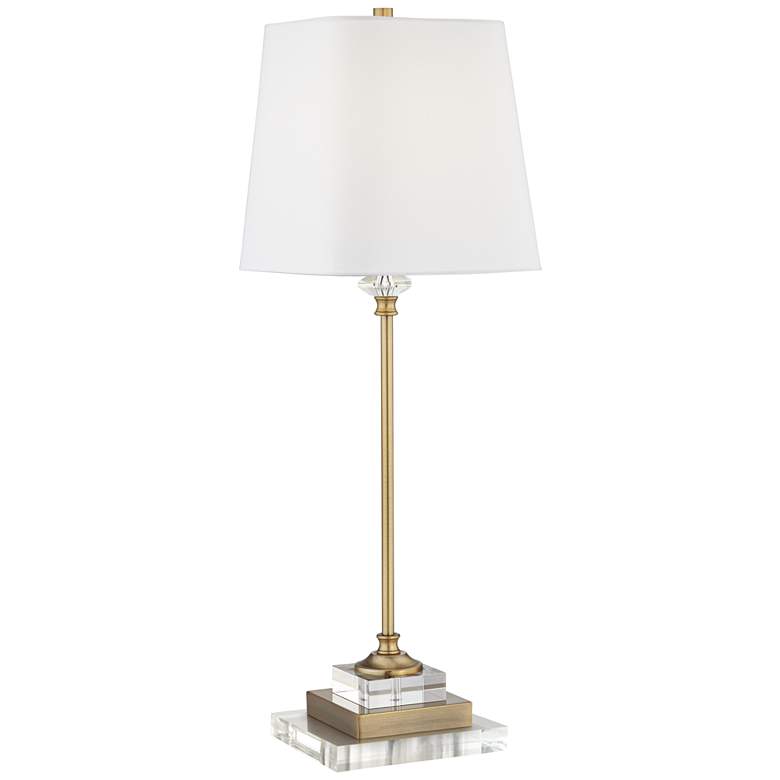 Image 1 Julia Gold Buffet Table Lamp With 7" Wide Square Riser