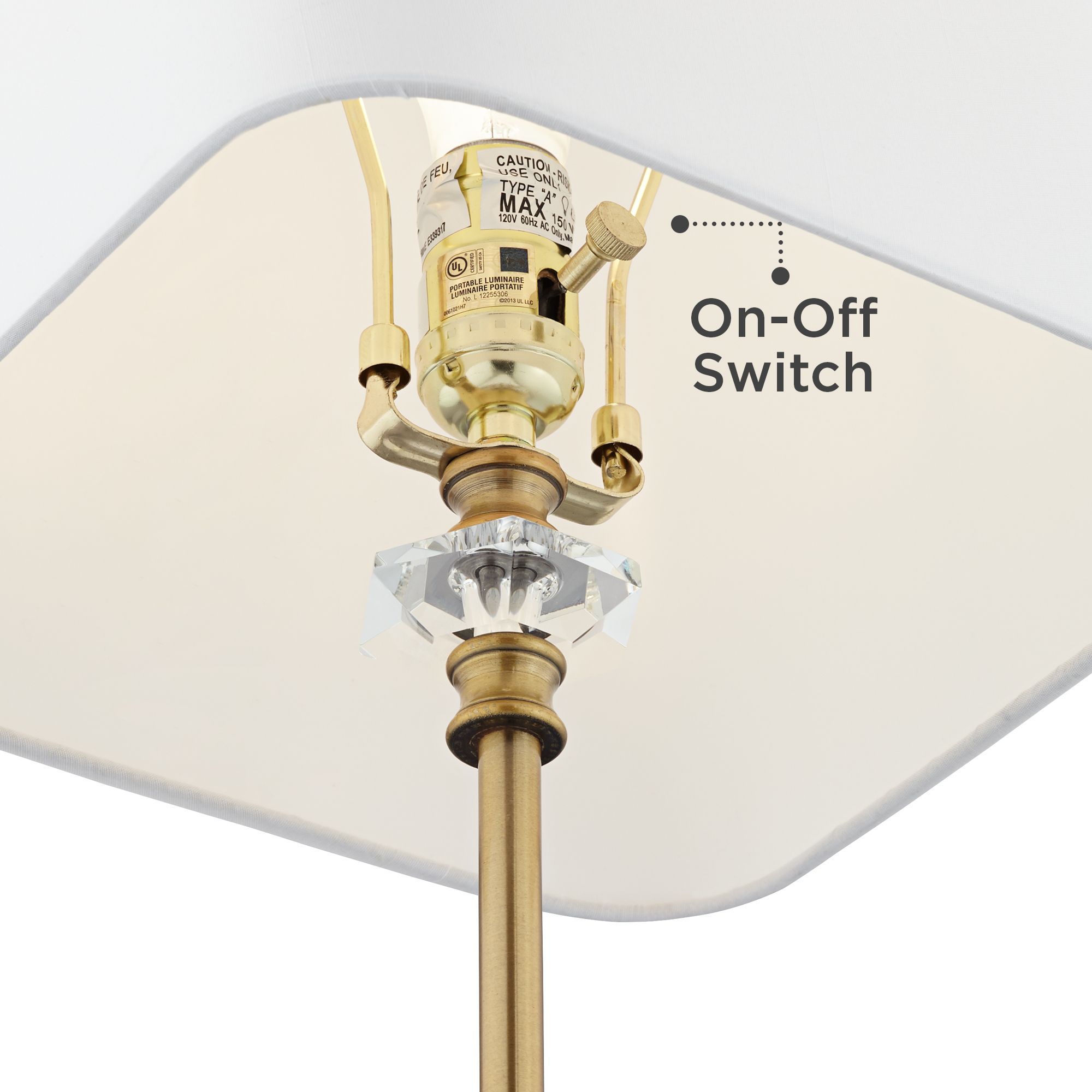 Julia Gold Buffet Table Lamp With 7