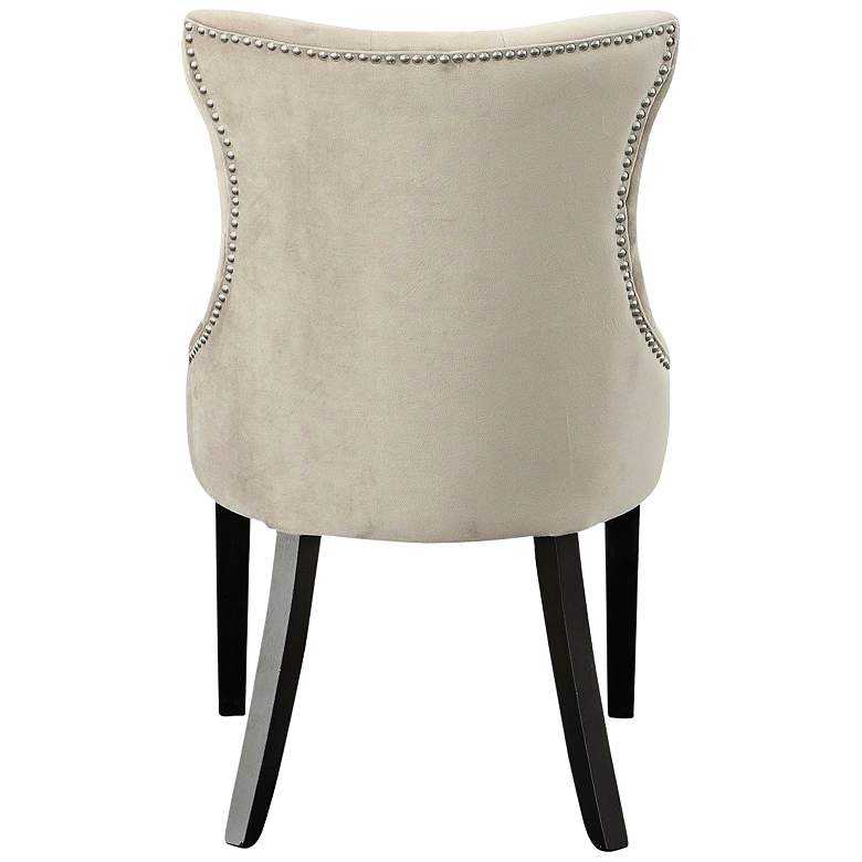 Image 5 Julia Gray Velvet Fabric Tufted Dining Chair more views