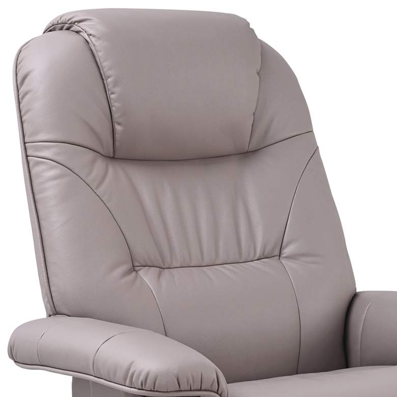 Image 2 Julia Mushroom Fabric Swivel Recliner with Ottoman more views