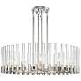Julian 12-Light 32 Inch Round Polished Nickel Wheel Styled Glass Chandelier
