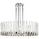 Julian 12-Light 32 Inch Round Polished Nickel Wheel Styled Glass Chandelier
