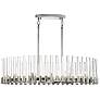 Julian 12-Light 40 Inch Oval Polished Nickel Linear Glass Chandelier