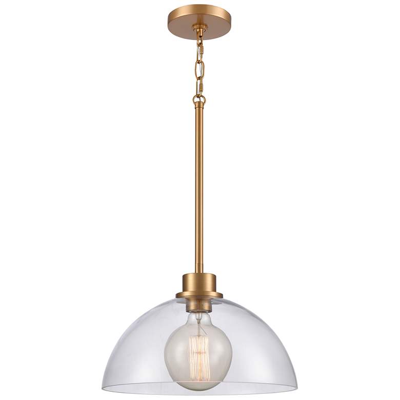 Image 1 Julian 14" Wide 1-Light Pendant - Brushed Gold