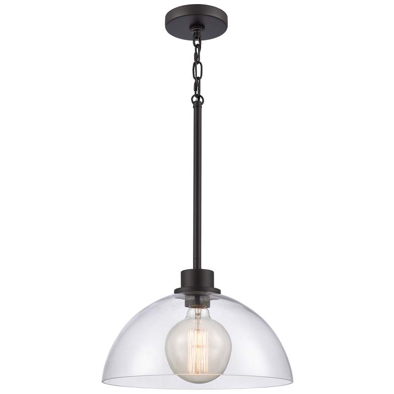 Image 1 Julian 14" Wide 1-Light Pendant - Matte Black