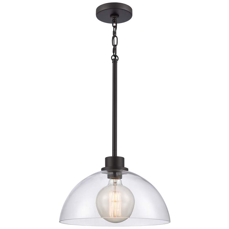 Image 1 Julian 14 inch Wide 1-Light Pendant - Matte Black