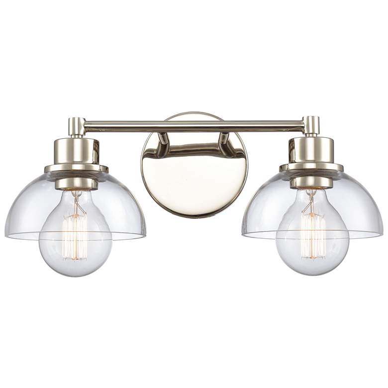 Image 1 Julian 16" Wide 2-Light Vanity Light - Polished Nickel
