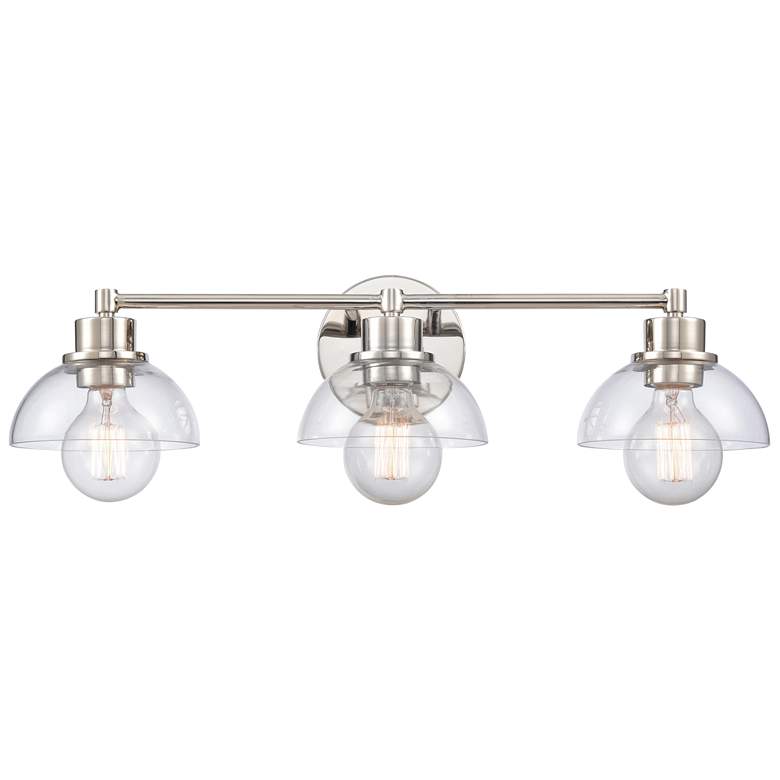 Image 1 Julian 24" Wide 3-Light Vanity Light - Polished Nickel
