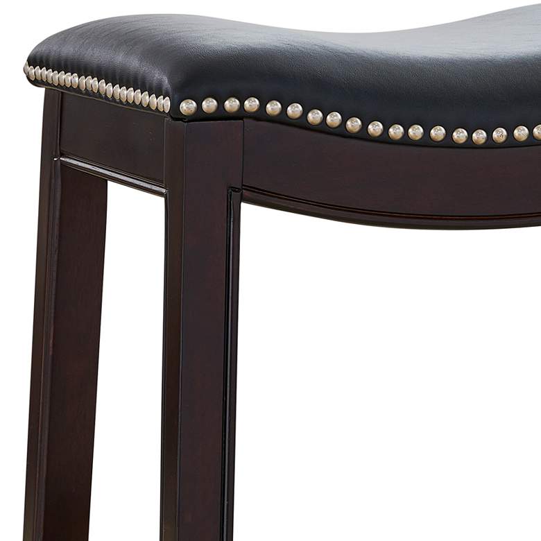 Image 2 Julian 25 1/2" Black Faux Leather Counter Stool more views