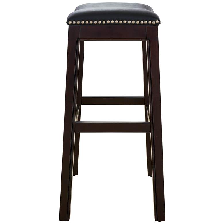 Image 4 Julian 25 1/2" Black Faux Leather Counter Stool more views