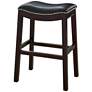 Julian 25 1/2" Black Faux Leather Counter Stool