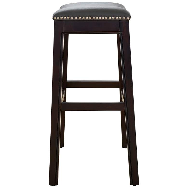 Image 3 Julian 25 1/2 inch Gray Faux Leather Counter Stool more views