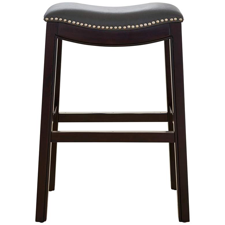 Image 4 Julian 25 1/2" Gray Faux Leather Counter Stool more views