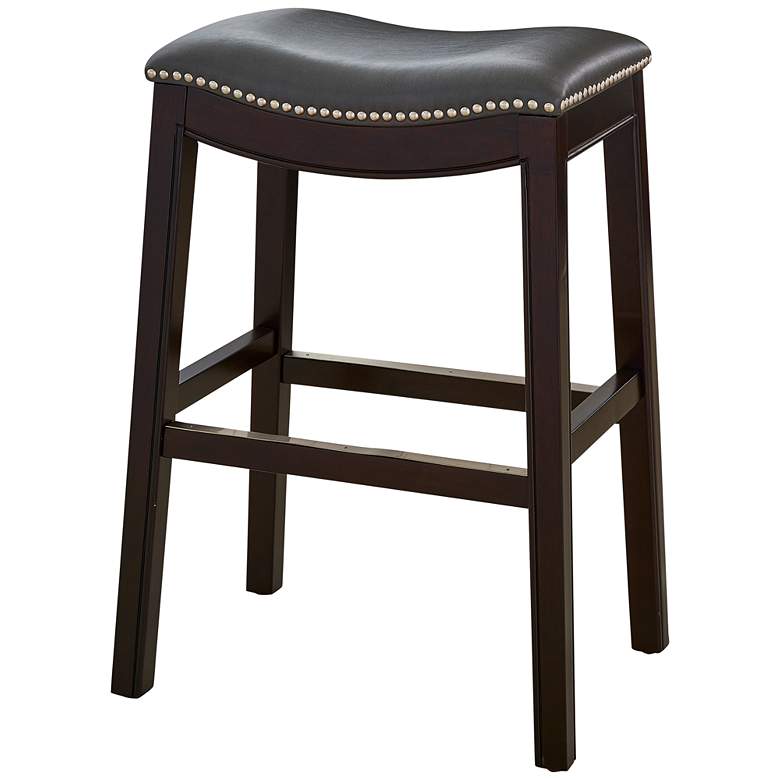 Image 5 Julian 25 1/2" Gray Faux Leather Counter Stool more views