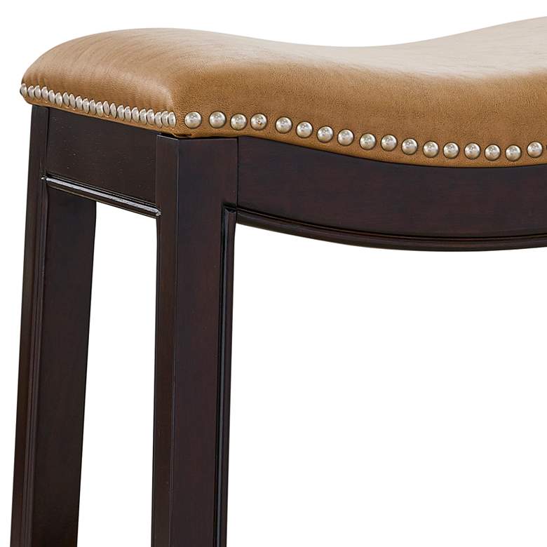 Image 3 Julian 25 1/2" Tan Faux Leather Counter Stool more views