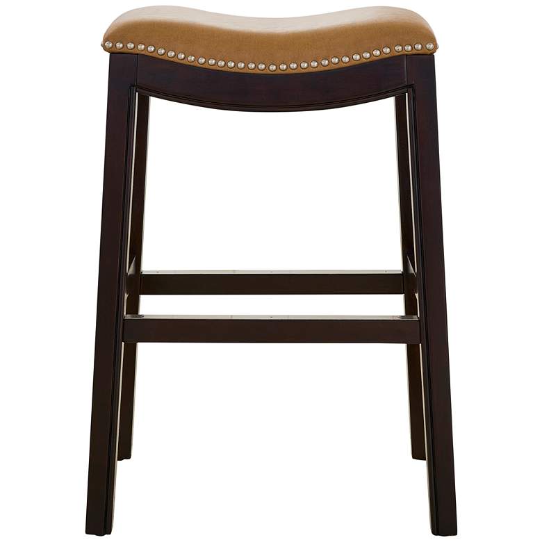 Image 5 Julian 25 1/2" Tan Faux Leather Counter Stool more views