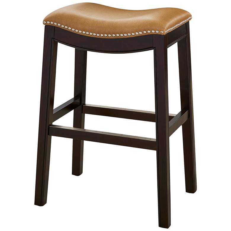 Image 6 Julian 25 1/2" Tan Faux Leather Counter Stool more views