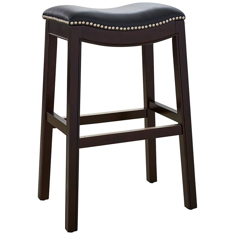 Image 1 Julian 30" Black Faux Leather Bar Stool