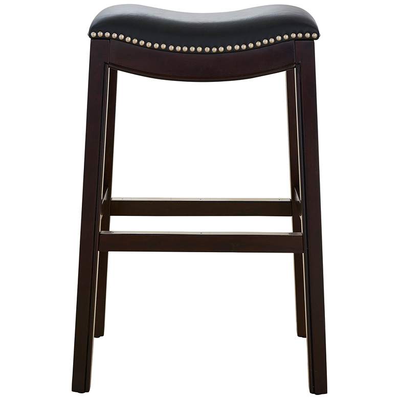 Image 5 Julian 30 inch Black Faux Leather Bar Stool more views