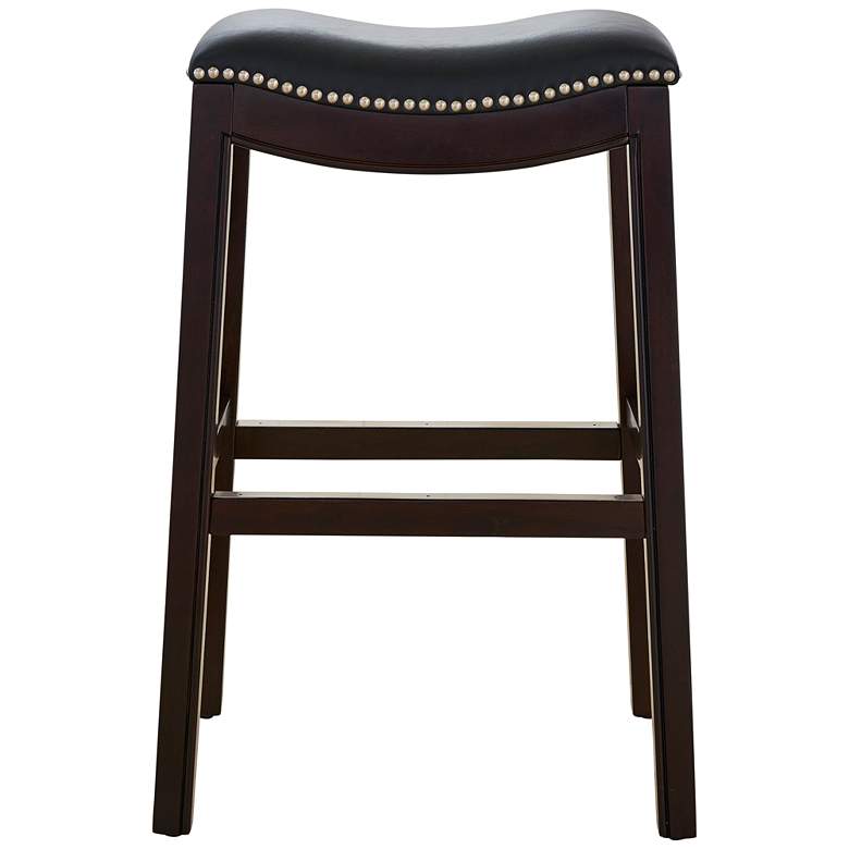 Image 5 Julian 30" Black Faux Leather Bar Stool more views