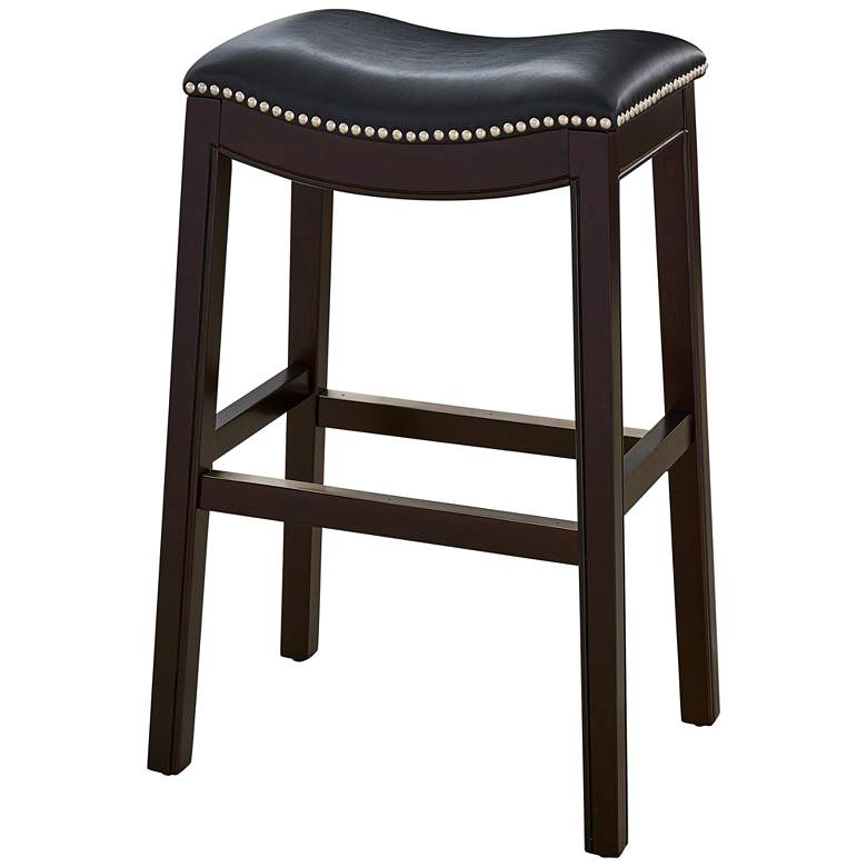 Image 6 Julian 30 inch Black Faux Leather Bar Stool more views