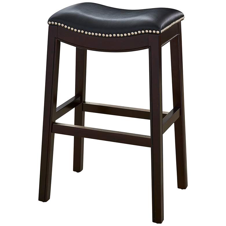 Image 6 Julian 30" Black Faux Leather Bar Stool more views