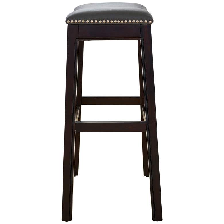 Image 5 Julian 30 inch Gray Faux Leather Bar Stool more views
