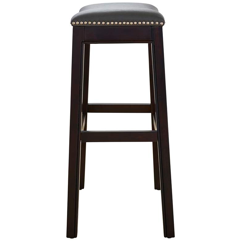 Image 5 Julian 30" Gray Faux Leather Bar Stool more views