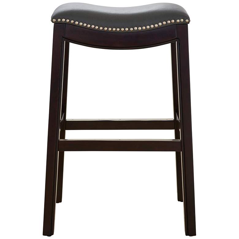 Image 6 Julian 30 inch Gray Faux Leather Bar Stool more views