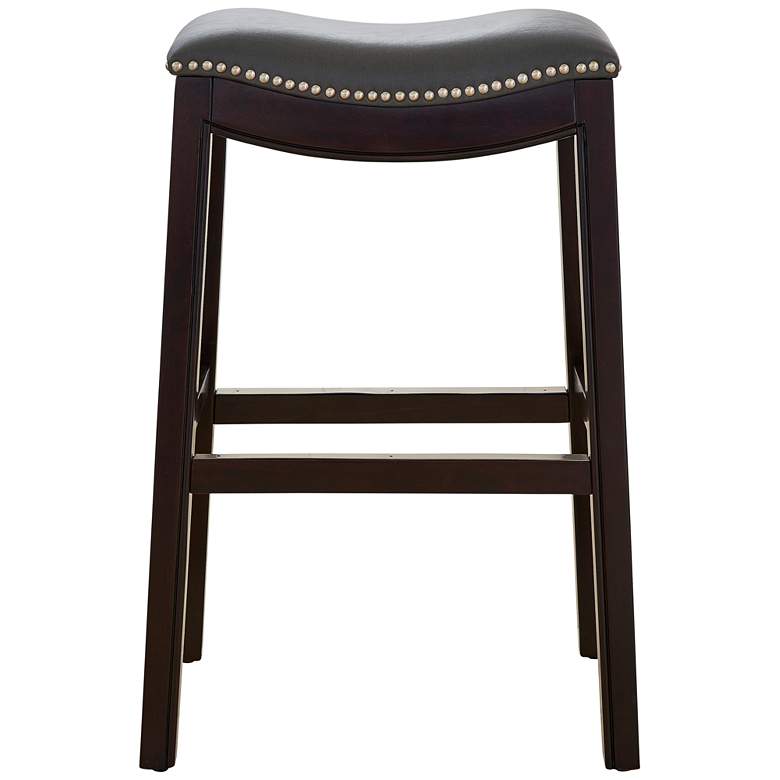 Image 6 Julian 30" Gray Faux Leather Bar Stool more views