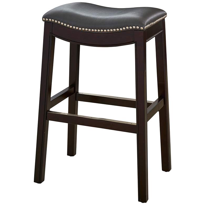 Image 7 Julian 30 inch Gray Faux Leather Bar Stool more views