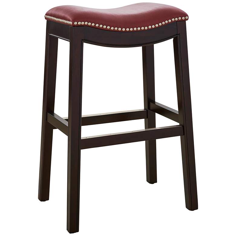 Image 1 Julian 30 inch Red Faux Leather Bar Stool