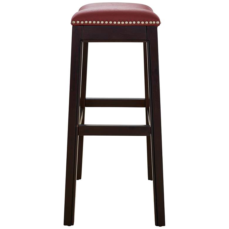 Image 3 Julian 30" Red Faux Leather Bar Stool more views