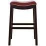 Julian 30" Red Faux Leather Bar Stool