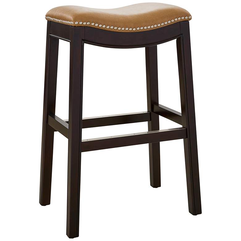 Image 1 Julian 30" Tan Faux Leather Bar Stool