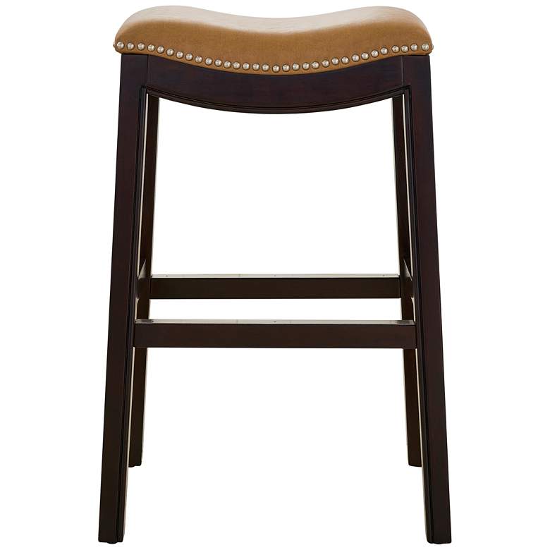 Image 5 Julian 30" Tan Faux Leather Bar Stool more views